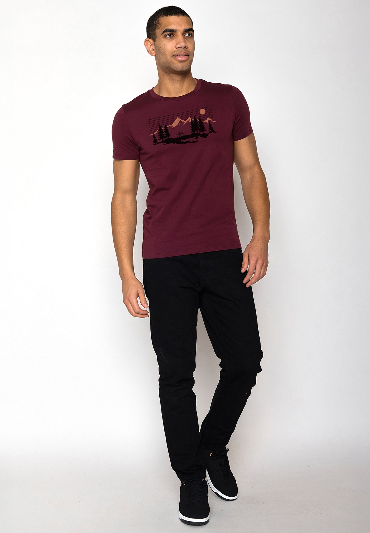 Rot:  Sportliches T-Shirt aus Bio-Baumwolle für Herren [19630]