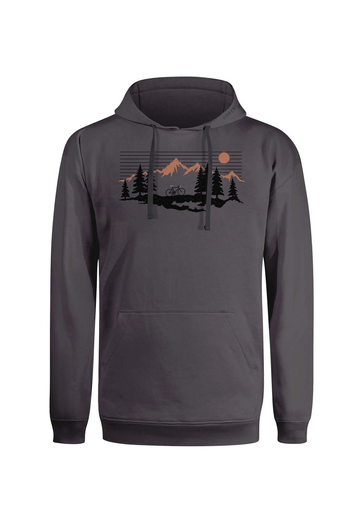 Anthracite: Gemütlicher Hoodie aus Bio-Baumwolle für Herren [19636]