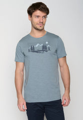 Blau:  Lässiges T-Shirt aus Bio-Baumwolle für Herren [19637]