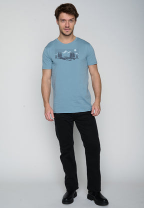 Blau:  Sportliches T-Shirt aus Bio-Baumwolle für Herren [19644]