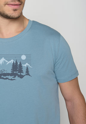 Blau:  Sportliches T-Shirt aus Bio-Baumwolle für Herren [19645]