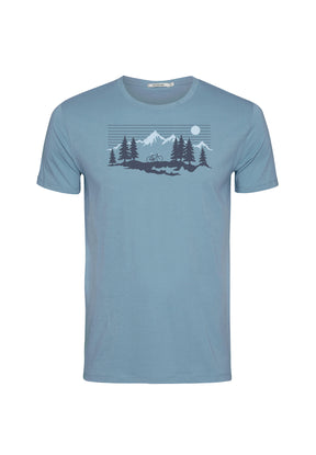 Blau:  Sportliches T-Shirt aus Bio-Baumwolle für Herren [19646]