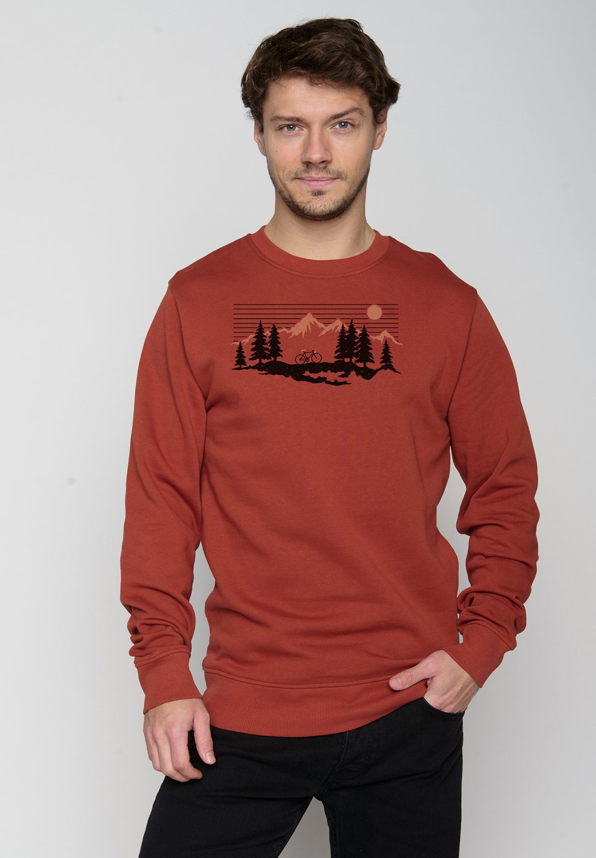 Grau:  Gemütliches Sweatshirt aus Bio-Baumwolle für Herren [19647]