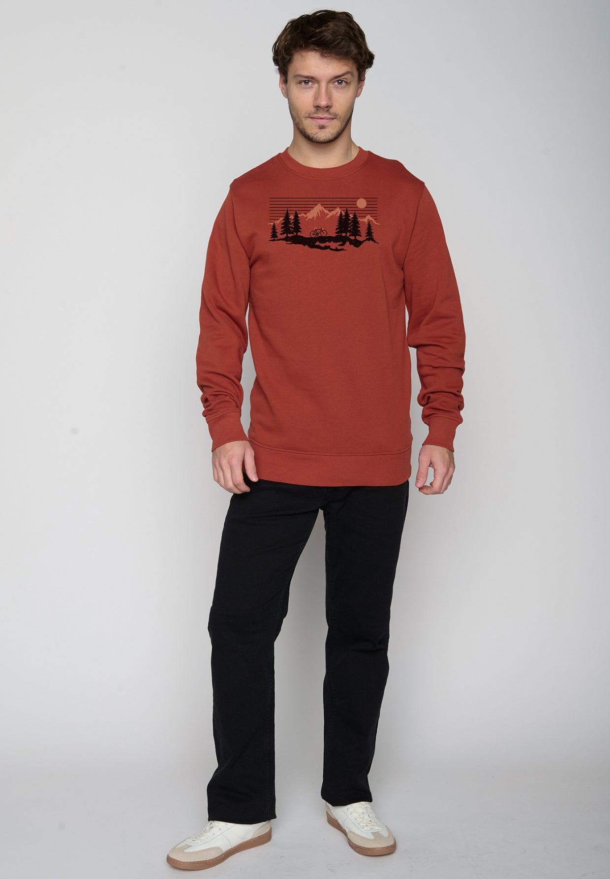 Dark Clay: Gemütliches Sweatshirt aus Bio-Baumwolle für Herren [19649]