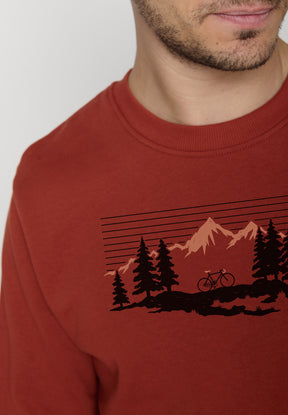 Dark Clay: Gemütliches Sweatshirt aus Bio-Baumwolle für Herren [19650]