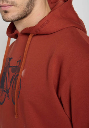 Dark Clay: Gemütlicher Hoodie aus Bio-Baumwolle für Herren [19655]