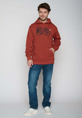 Dark Clay: Gemütlicher Hoodie aus Bio-Baumwolle für Herren [19656]