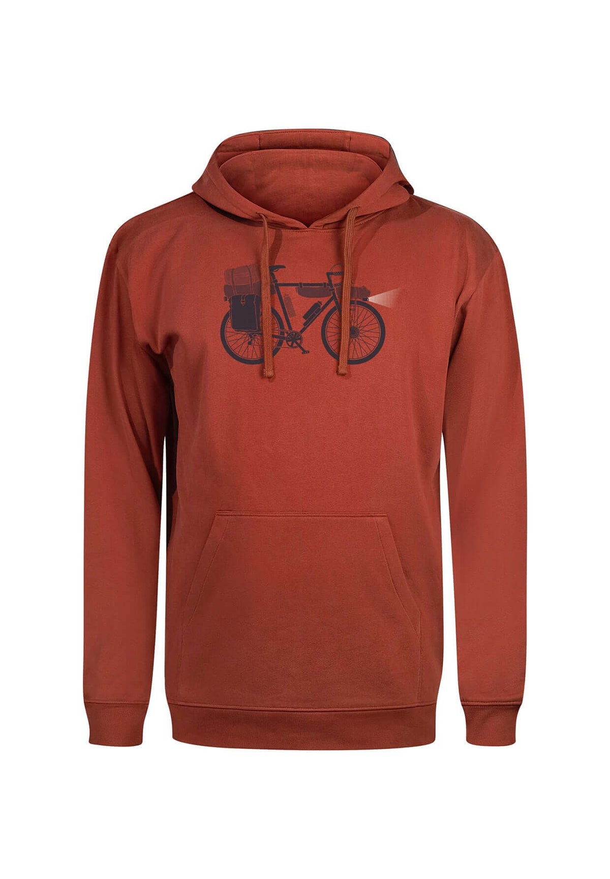 Dark Clay: Gemütlicher Hoodie aus Bio-Baumwolle für Herren [19657]