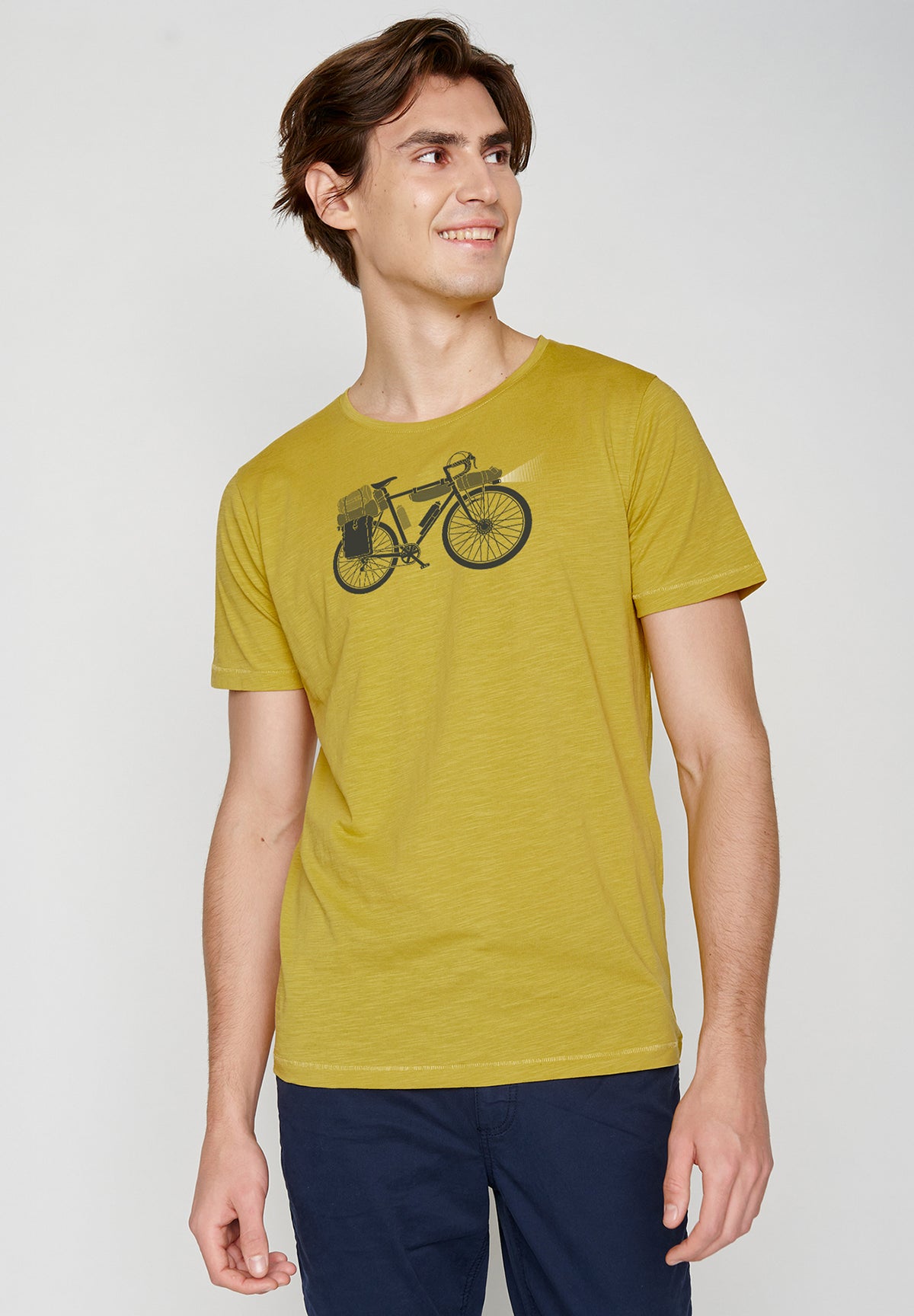 Gelb:  Lässiges T-Shirt aus Bio-Baumwolle für Herren [19659]