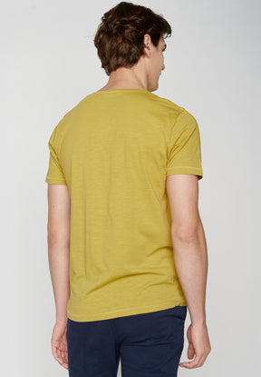 Gelb:  Lässiges T-Shirt aus Bio-Baumwolle für Herren [19660]