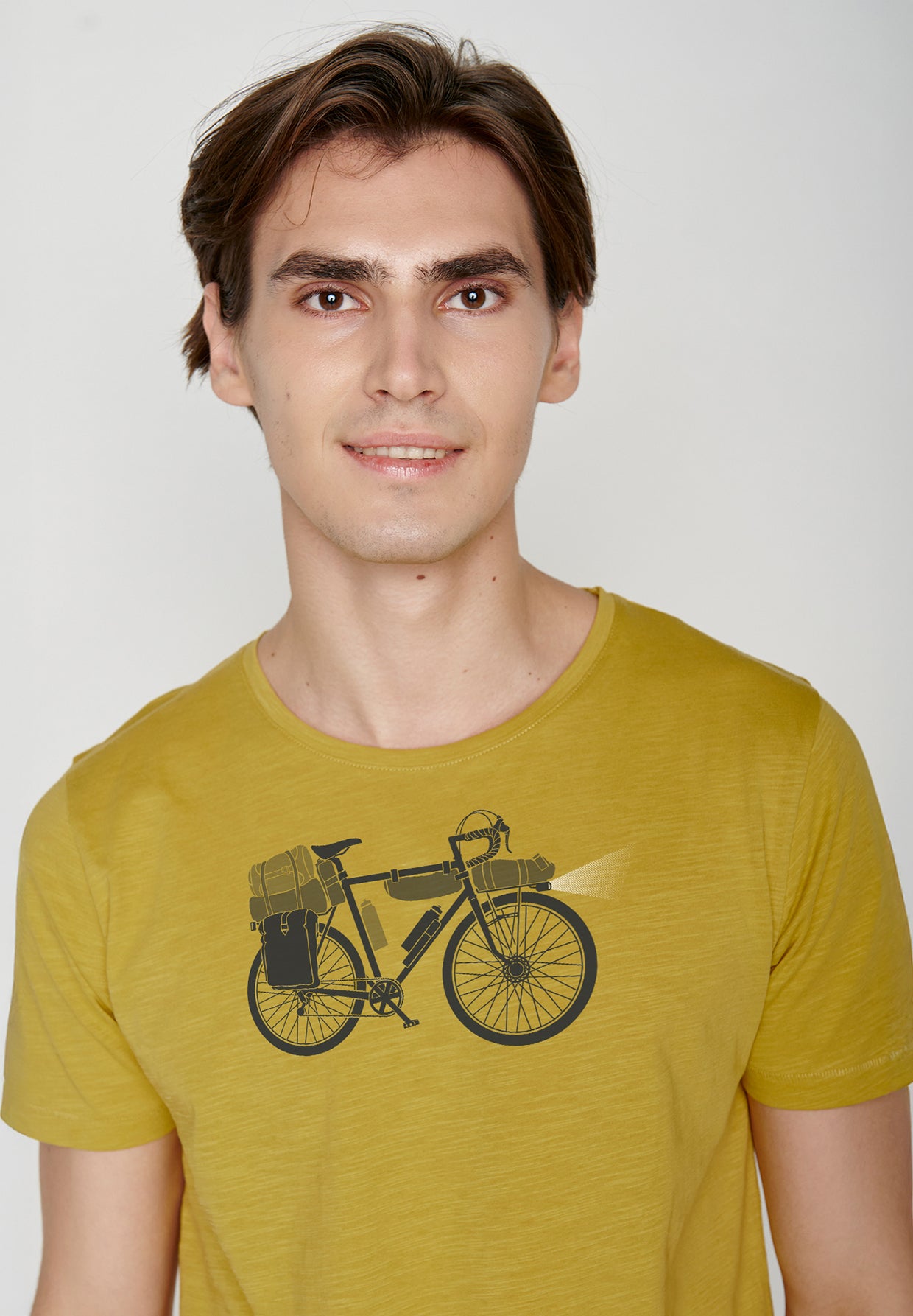 Gelb:  Lässiges T-Shirt aus Bio-Baumwolle für Herren [19661]