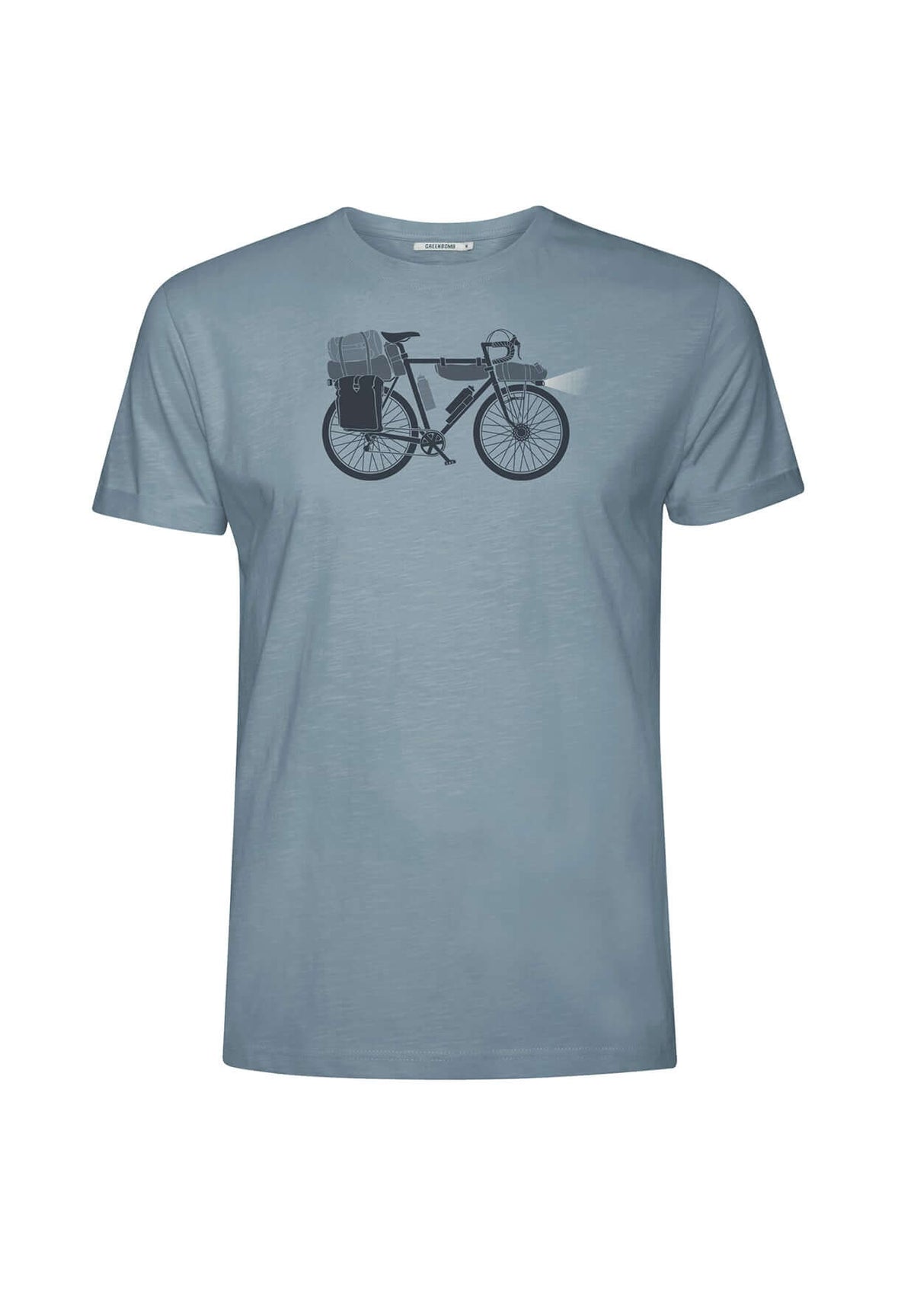 Grey Blue: Lässiges T-Shirt aus Bio-Baumwoll Mix für Herren [19665]