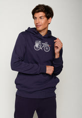 Blau:  Kuschliger Hoodie aus Bio-Baumwolle für Herren [19667]