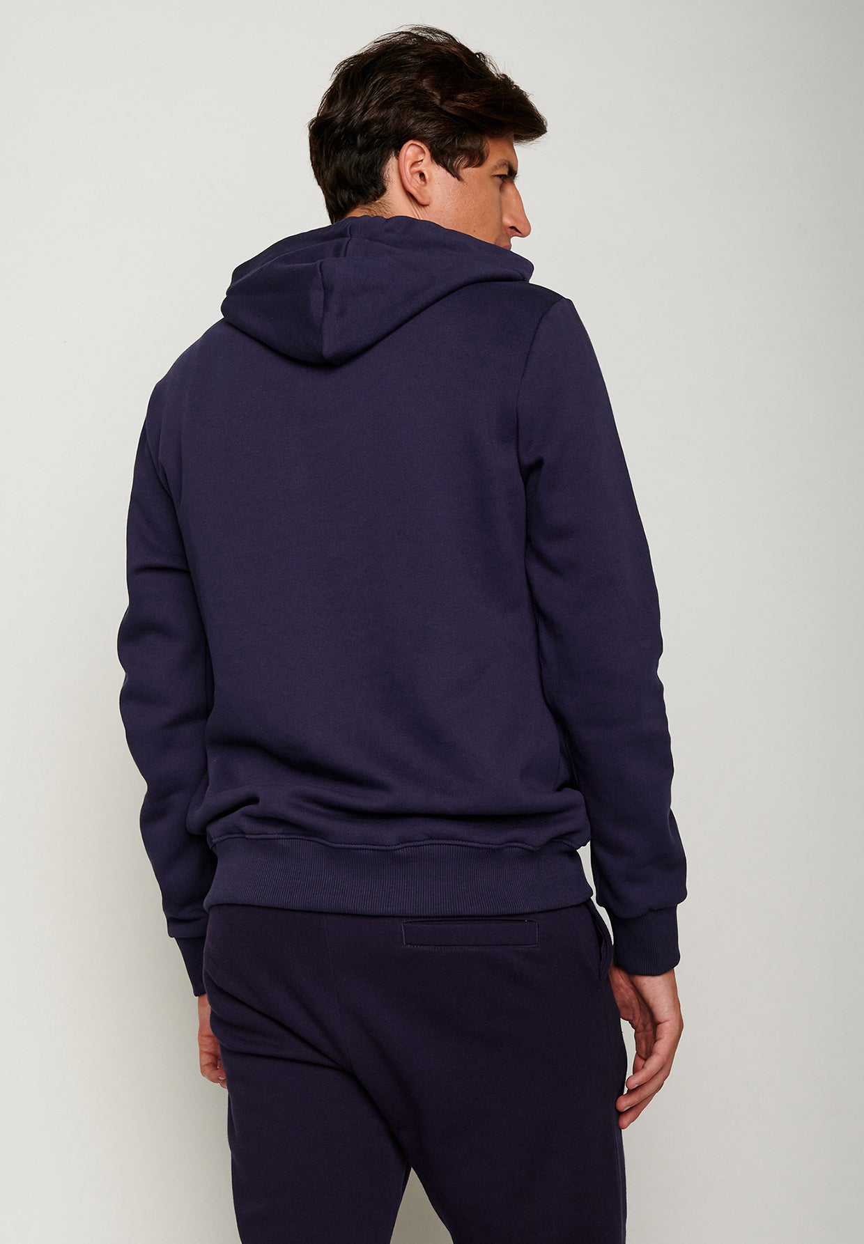 Blau:  Kuschliger Hoodie aus Bio-Baumwolle für Herren [19669]