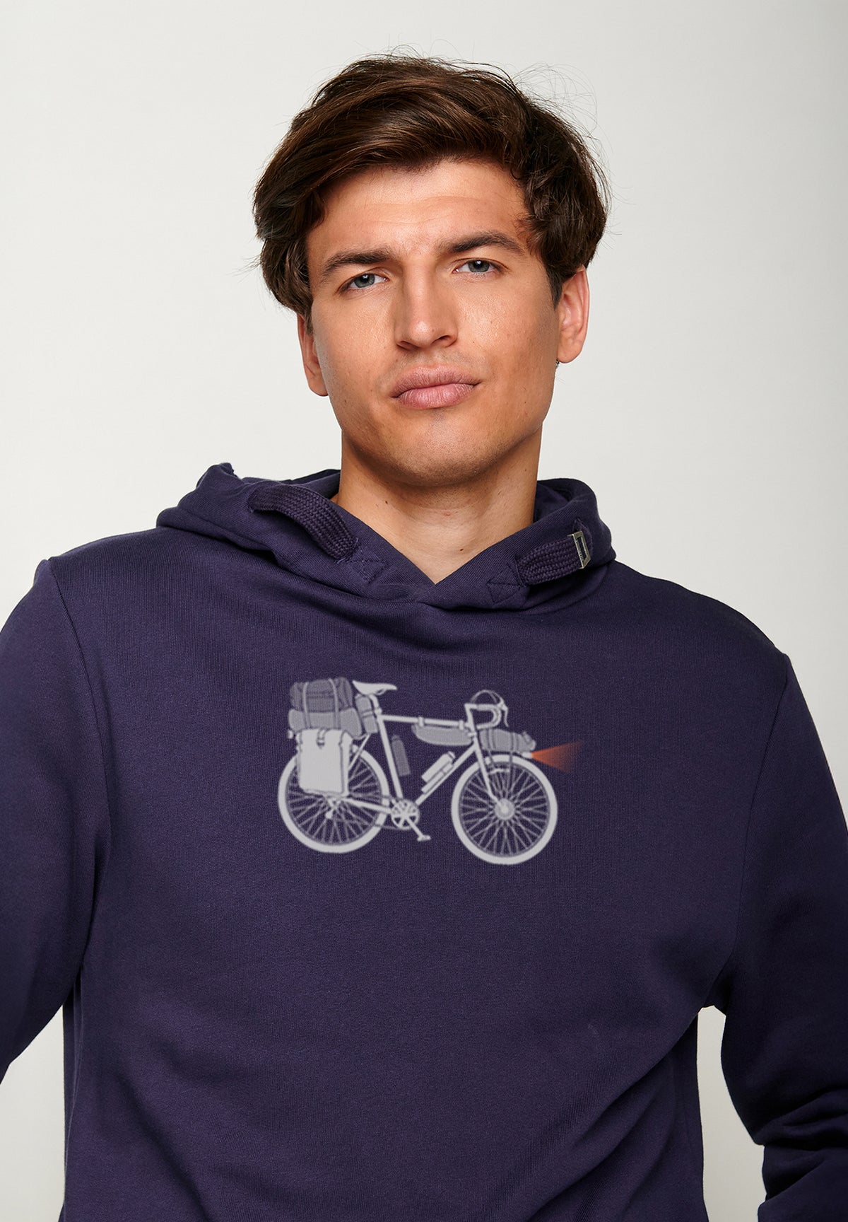 Blau:  Kuschliger Hoodie aus Bio-Baumwolle für Herren [19670]