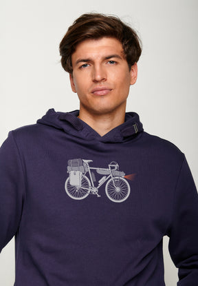 Blau:  Kuschliger Hoodie aus Bio-Baumwolle für Herren [19670]