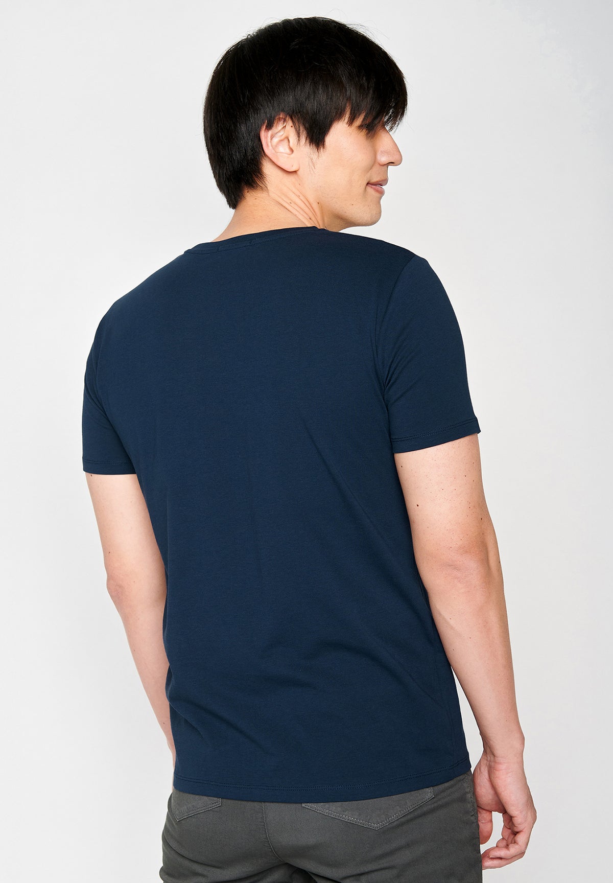 Blau:  Sportliches T-Shirt aus Bio-Baumwolle für Herren [19672]