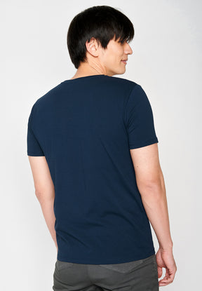 Blau:  Sportliches T-Shirt aus Bio-Baumwolle für Herren [19672]