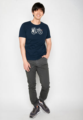 Blau:  Sportliches T-Shirt aus Bio-Baumwolle für Herren [19674]