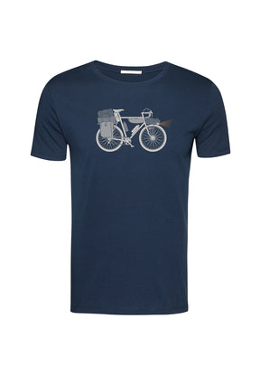 Navy: Sportliches T-Shirt aus Bio-Baumwolle für Herren [19675]