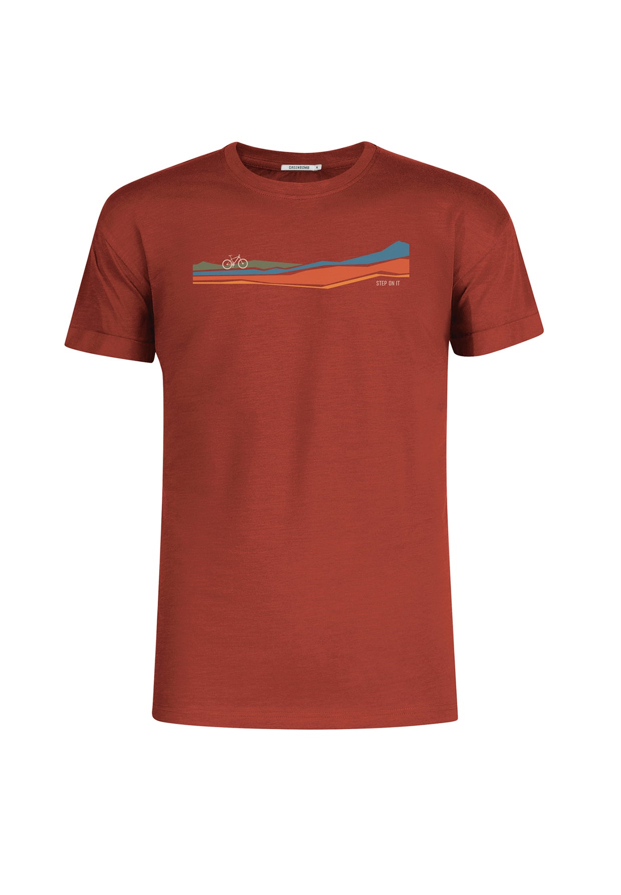 Dark Clay: Lässiges T-Shirt aus Bio-Baumwoll Mix für Herren [19684]