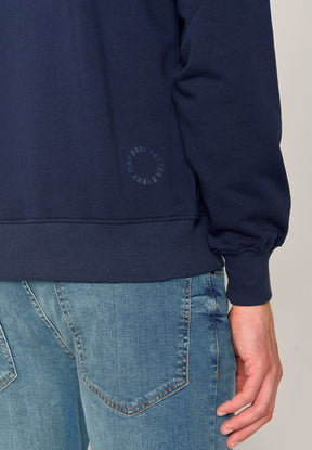 Blau:  Gemütlicher Hoodie aus Bio-Baumwolle für Herren [19699]