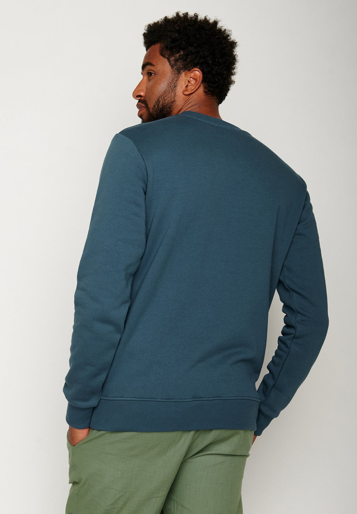 Blau:  Gemütliches Sweatshirt aus Bio-Baumwolle für Herren [19705]