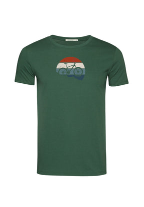 Bottle Green: Sportliches T-Shirt aus Bio-Baumwolle für Herren [19708]