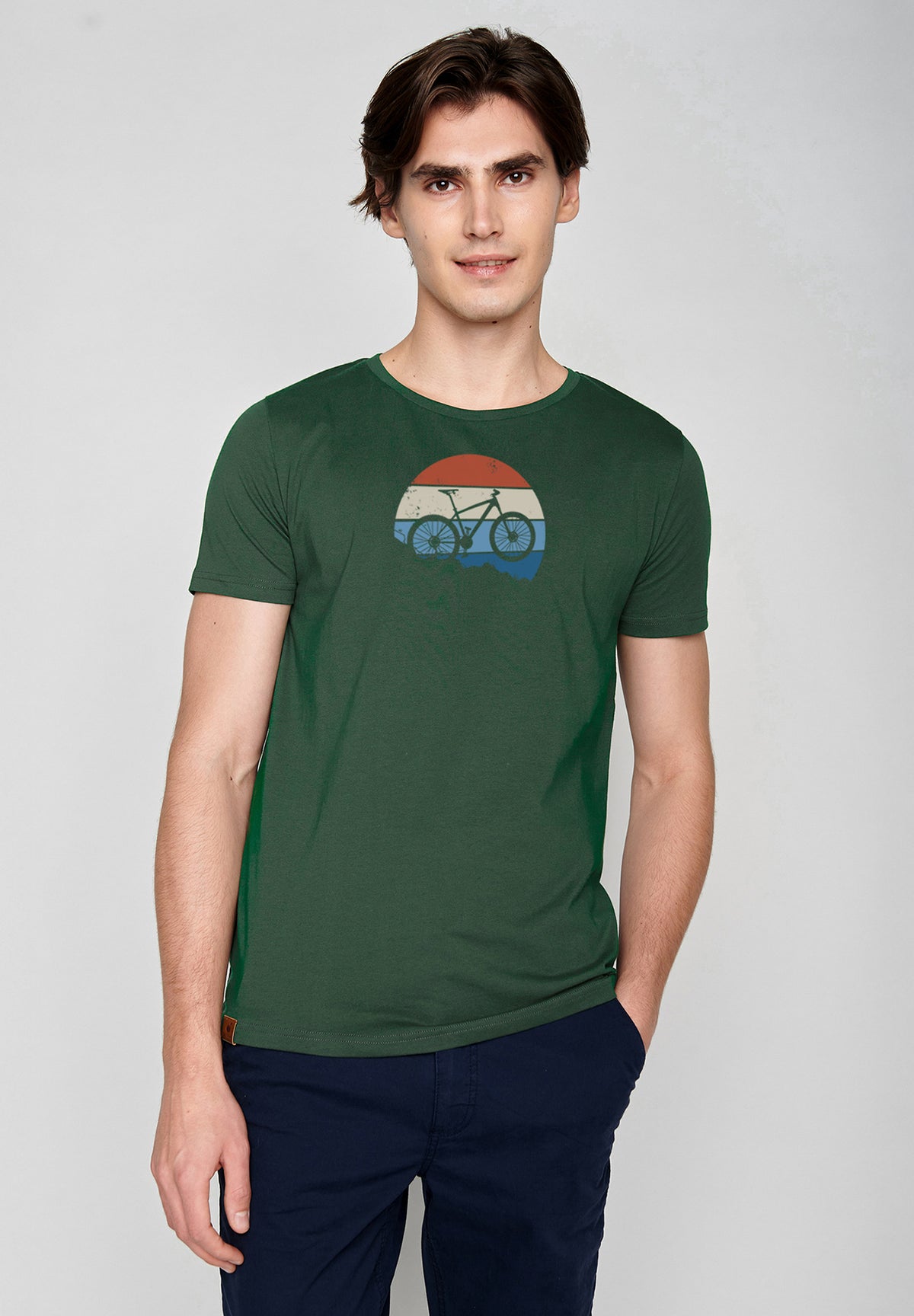 Grün:  Sportliches T-Shirt aus Bio-Baumwolle für Herren [19709]