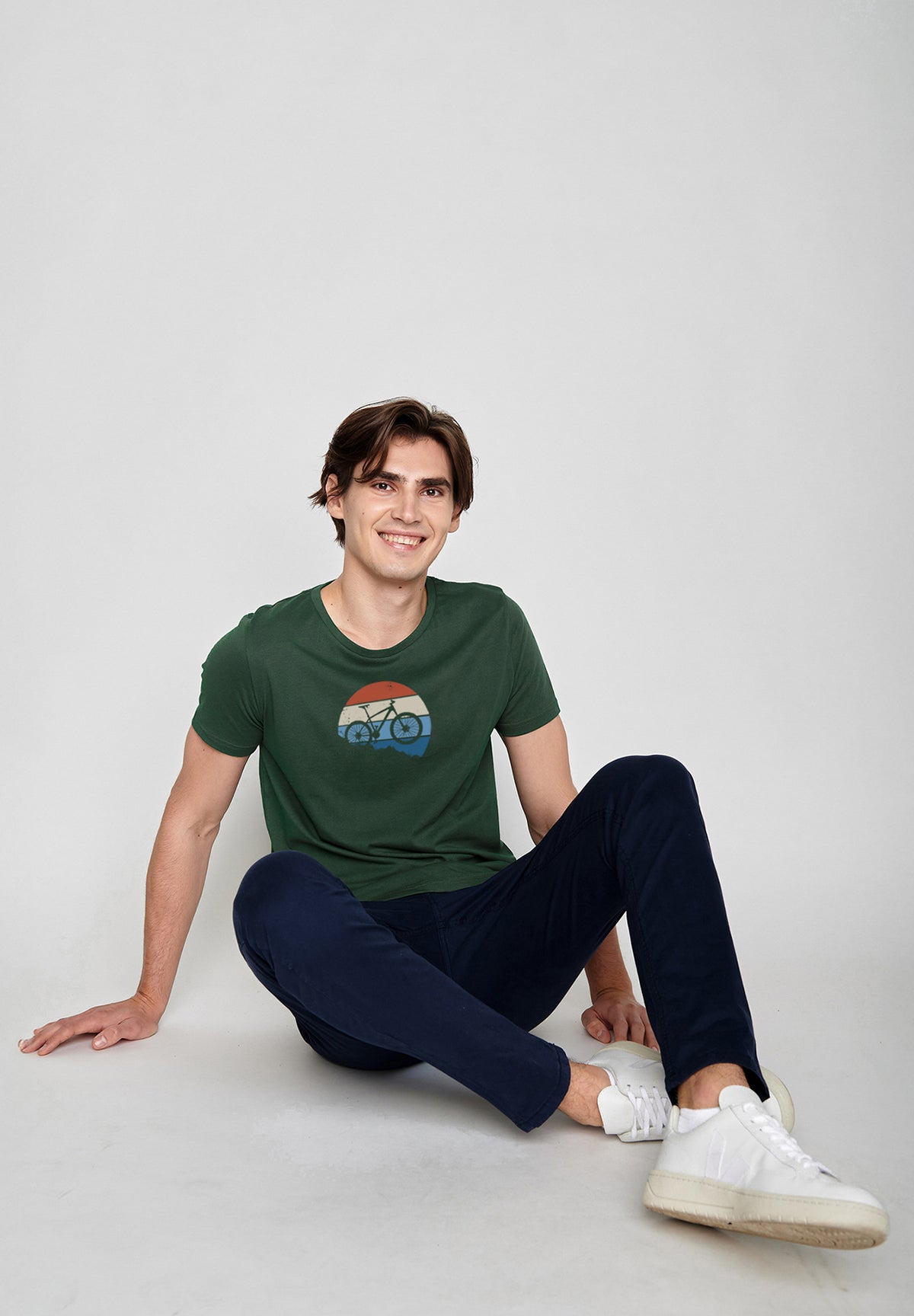 Grün:  Sportliches T-Shirt aus Bio-Baumwolle für Herren [19710]