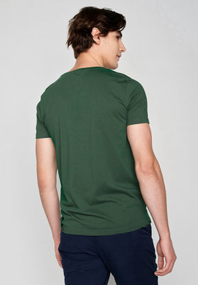 Bottle Green: Sportliches T-Shirt aus Bio-Baumwolle für Herren [19711]