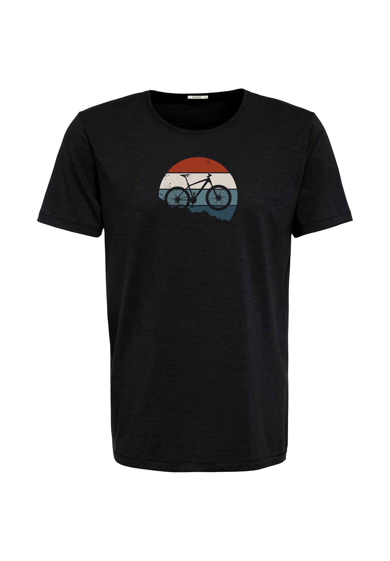 Schwarz:  Lässiges T-Shirt aus Bio-Baumwolle für Herren [19713]