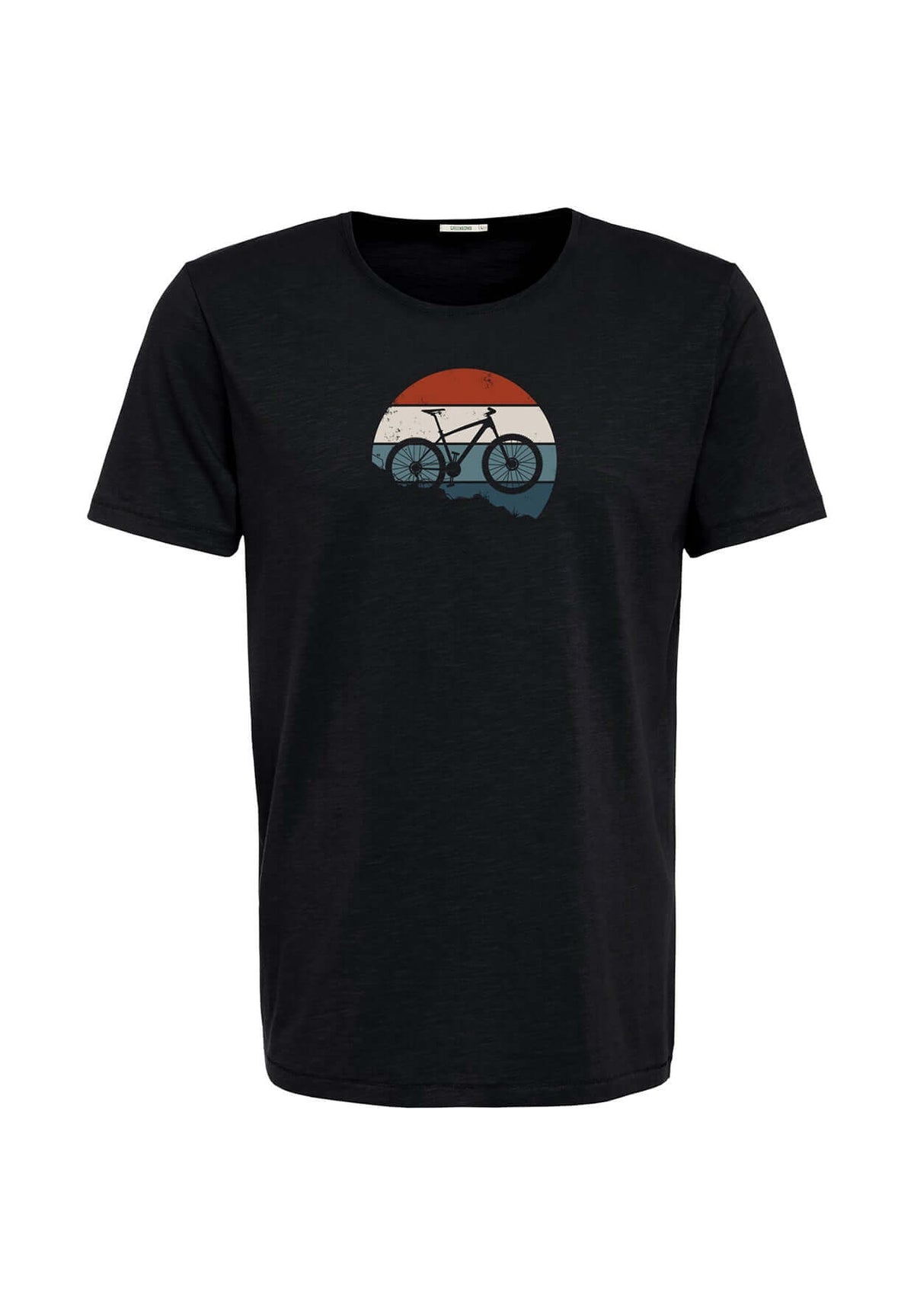 Black: Sportliches T-Shirt aus Bio-Baumwolle für Herren [19713]