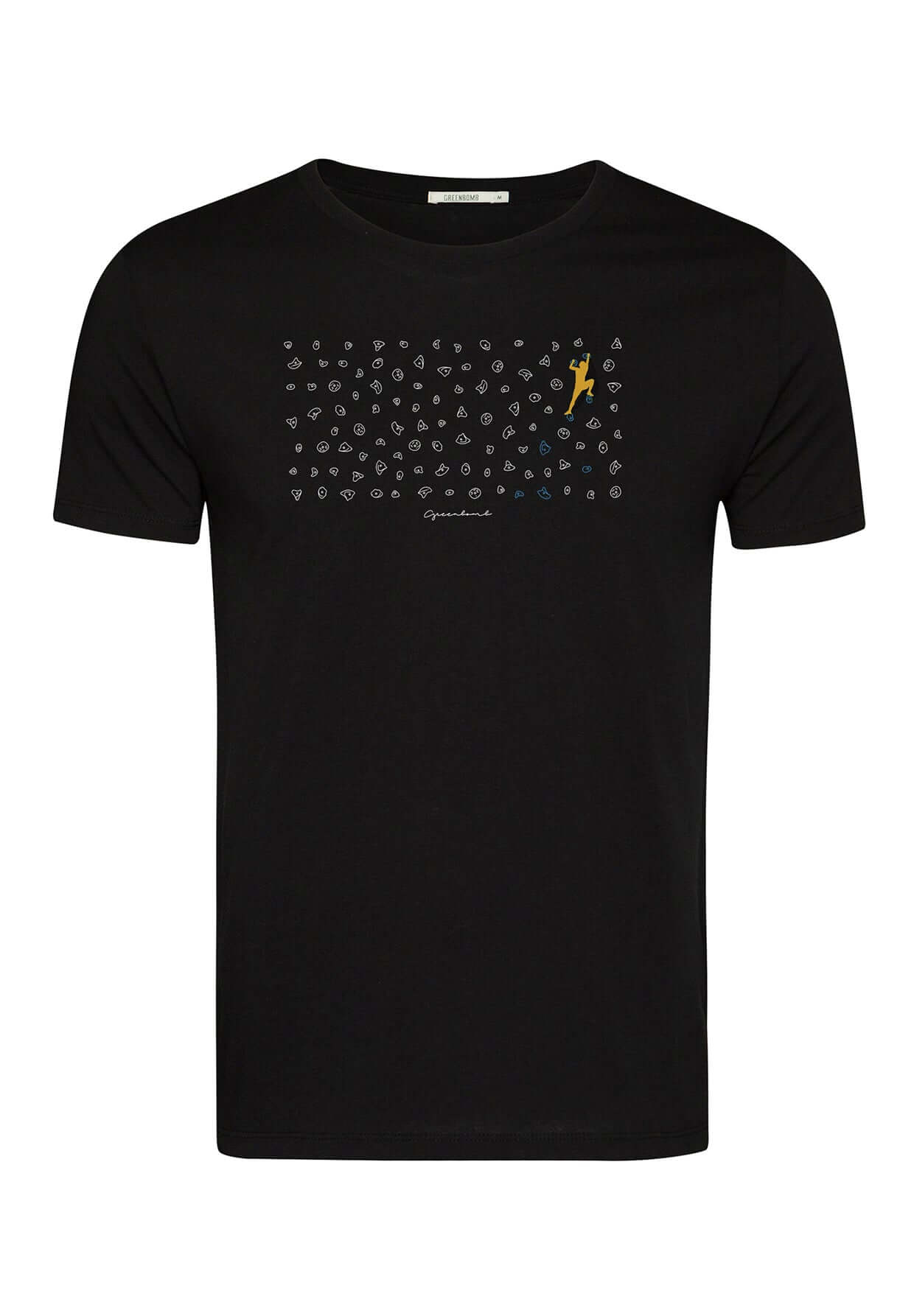 Black: Sportliches T-Shirt aus Bio-Baumwolle für Herren [19719]