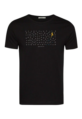 Black: Sportliches T-Shirt aus Bio-Baumwolle für Herren [19719]