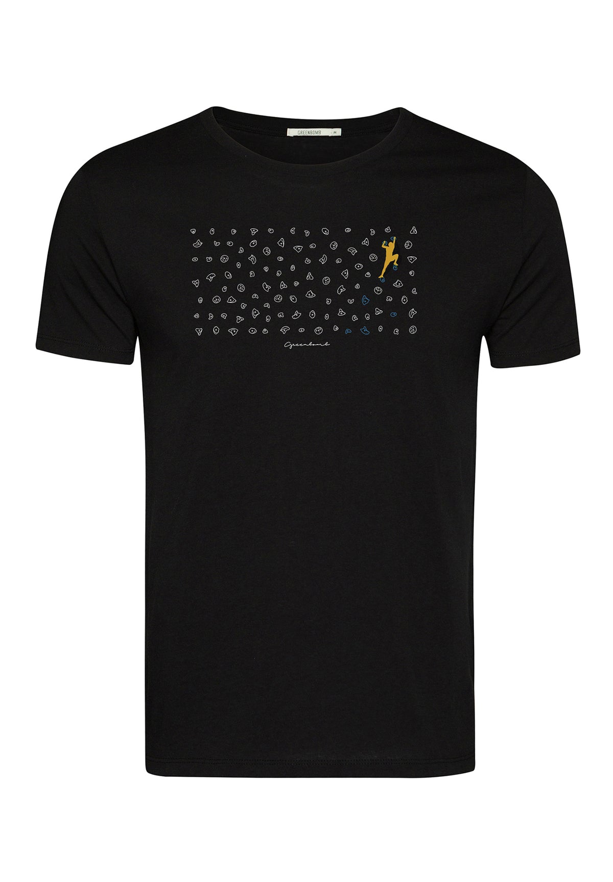 Black: Sportliches T-Shirt aus Bio-Baumwolle für Herren [19719]