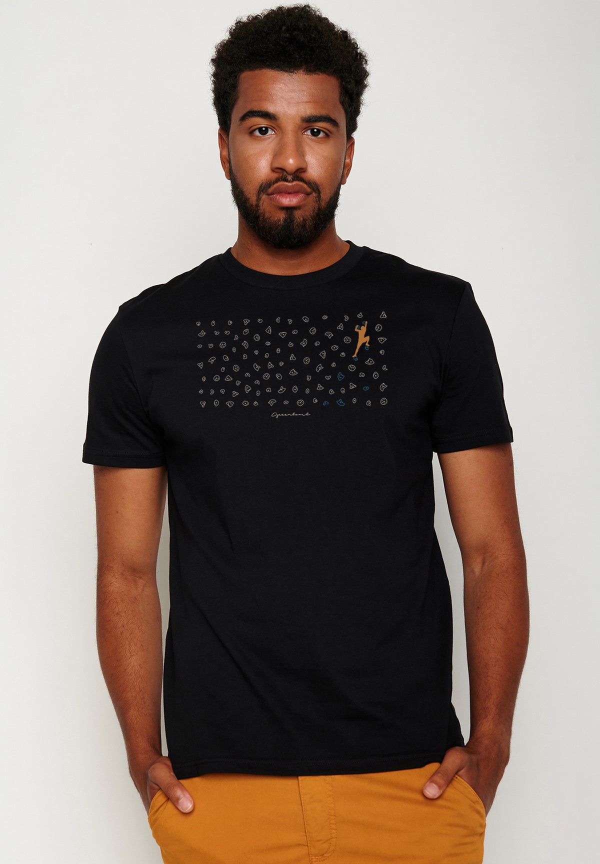 Schwarz:  Sportliches T-Shirt aus Bio-Baumwolle für Herren [19720]