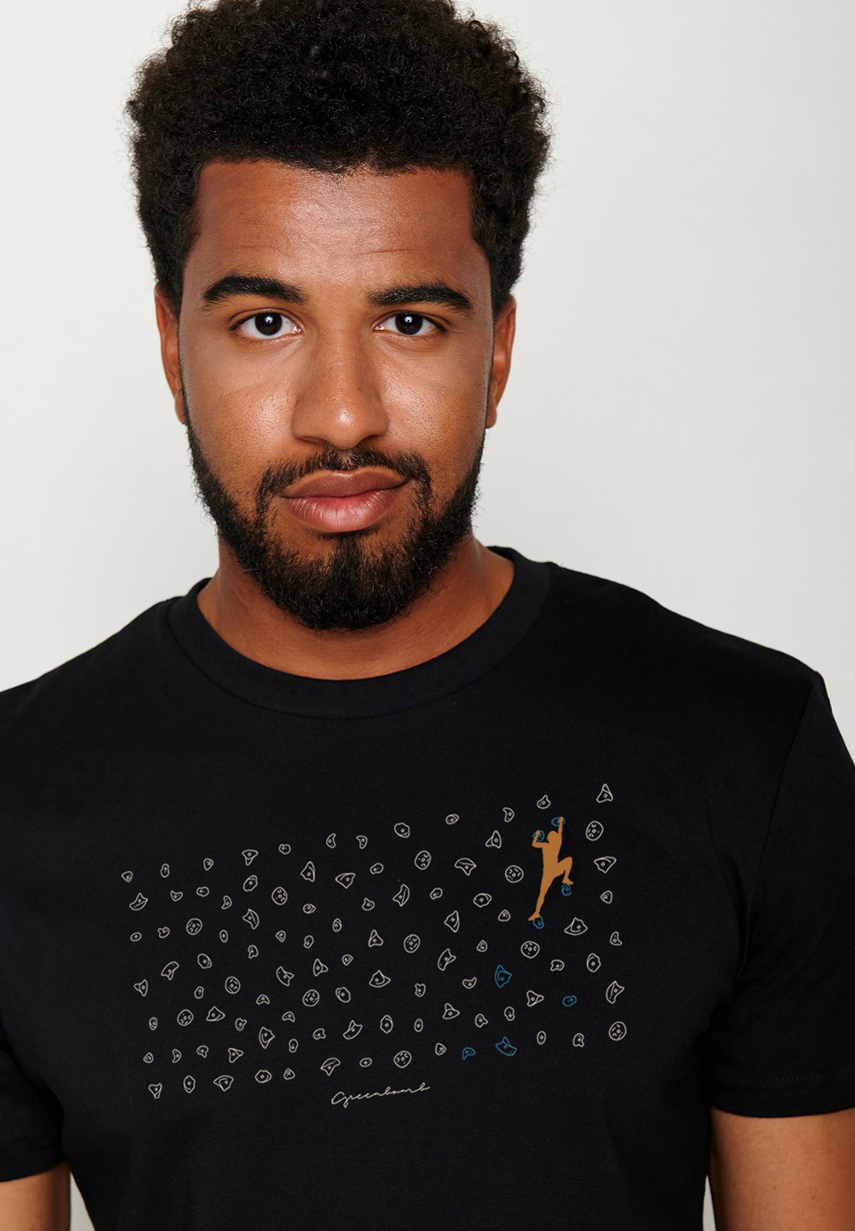 Black: Sportliches T-Shirt aus Bio-Baumwolle für Herren [19723]