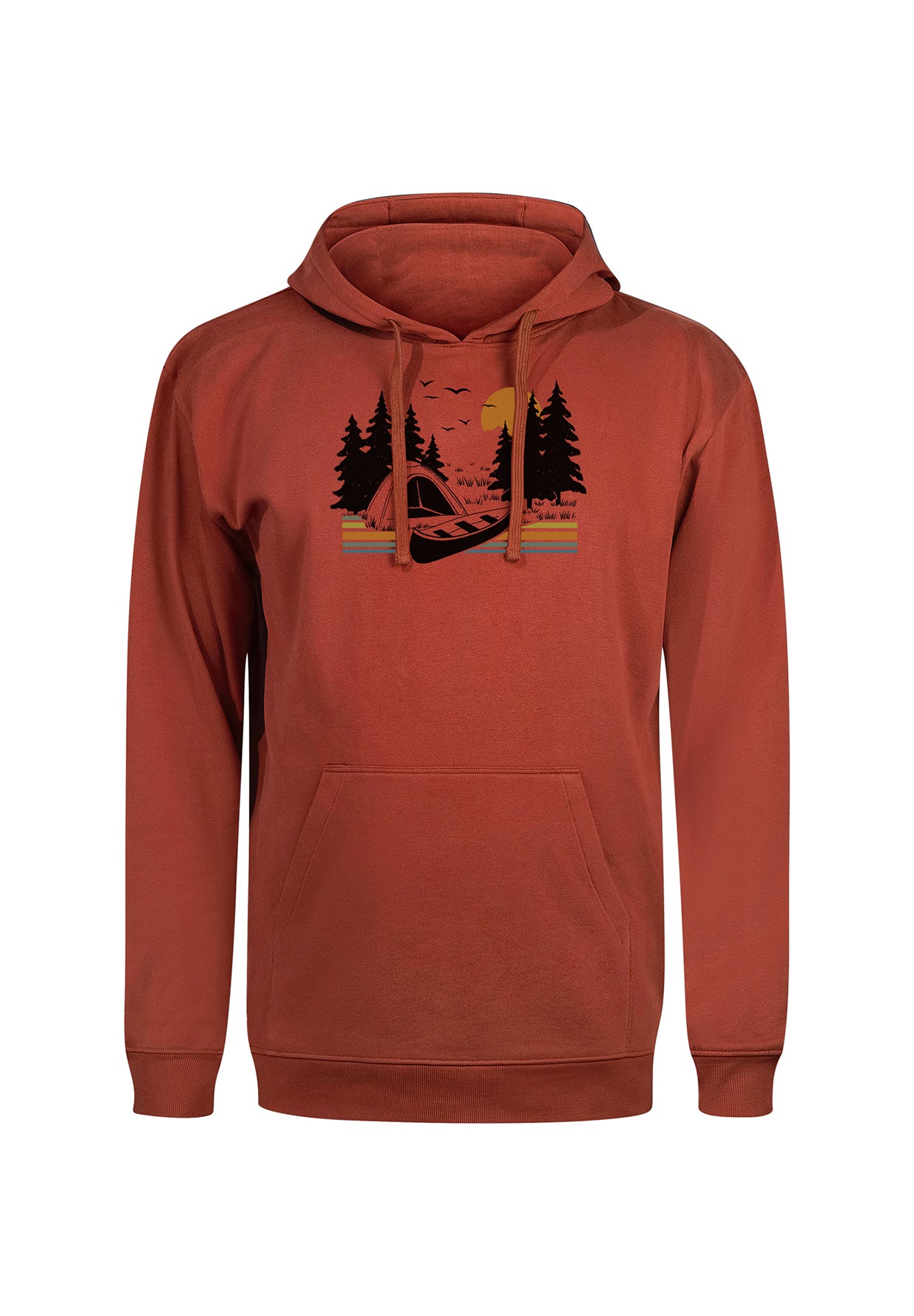 Rot:  Gemütlicher Hoodie aus Bio-Baumwolle für Herren [19737]