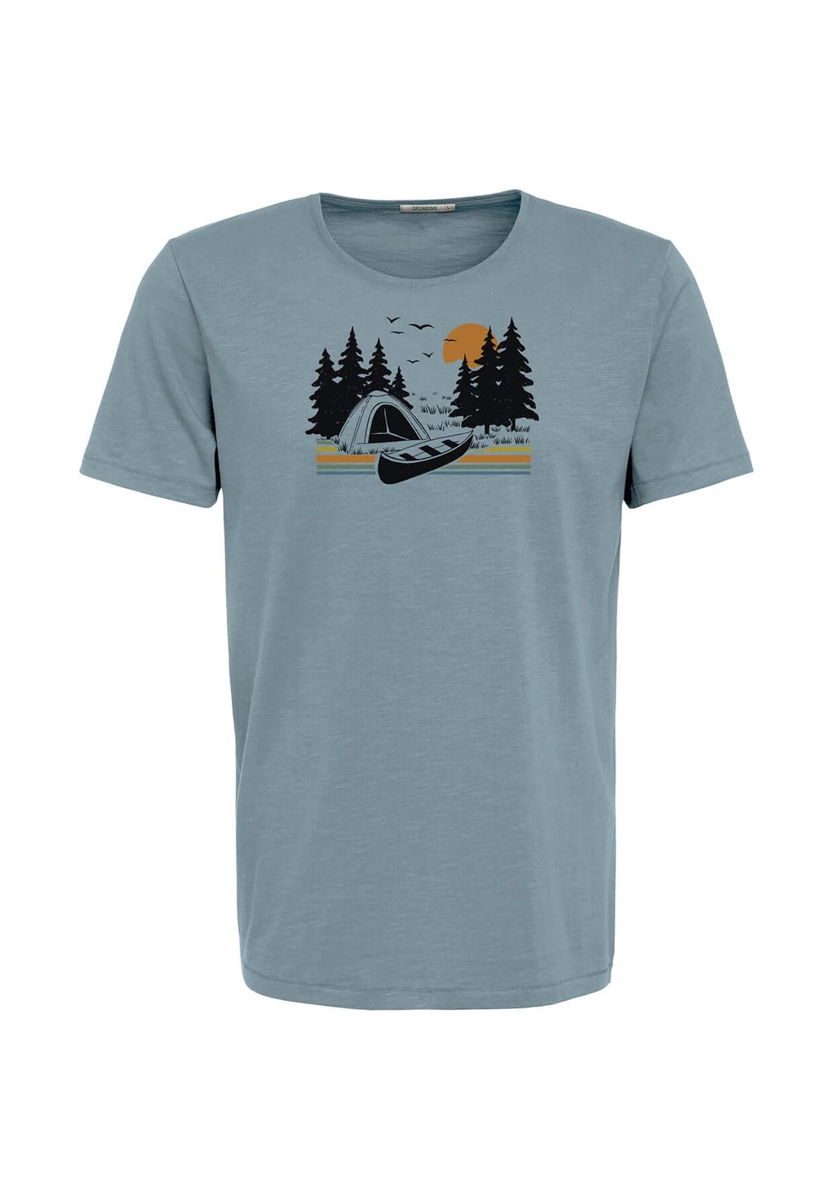 Grey Blue: Sportliches T-Shirt aus Bio-Baumwolle für Herren [19744]