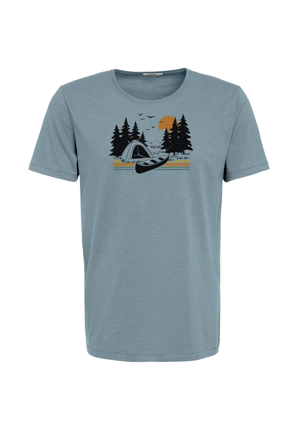 Grey Blue: Sportliches T-Shirt aus Bio-Baumwolle für Herren [19744]