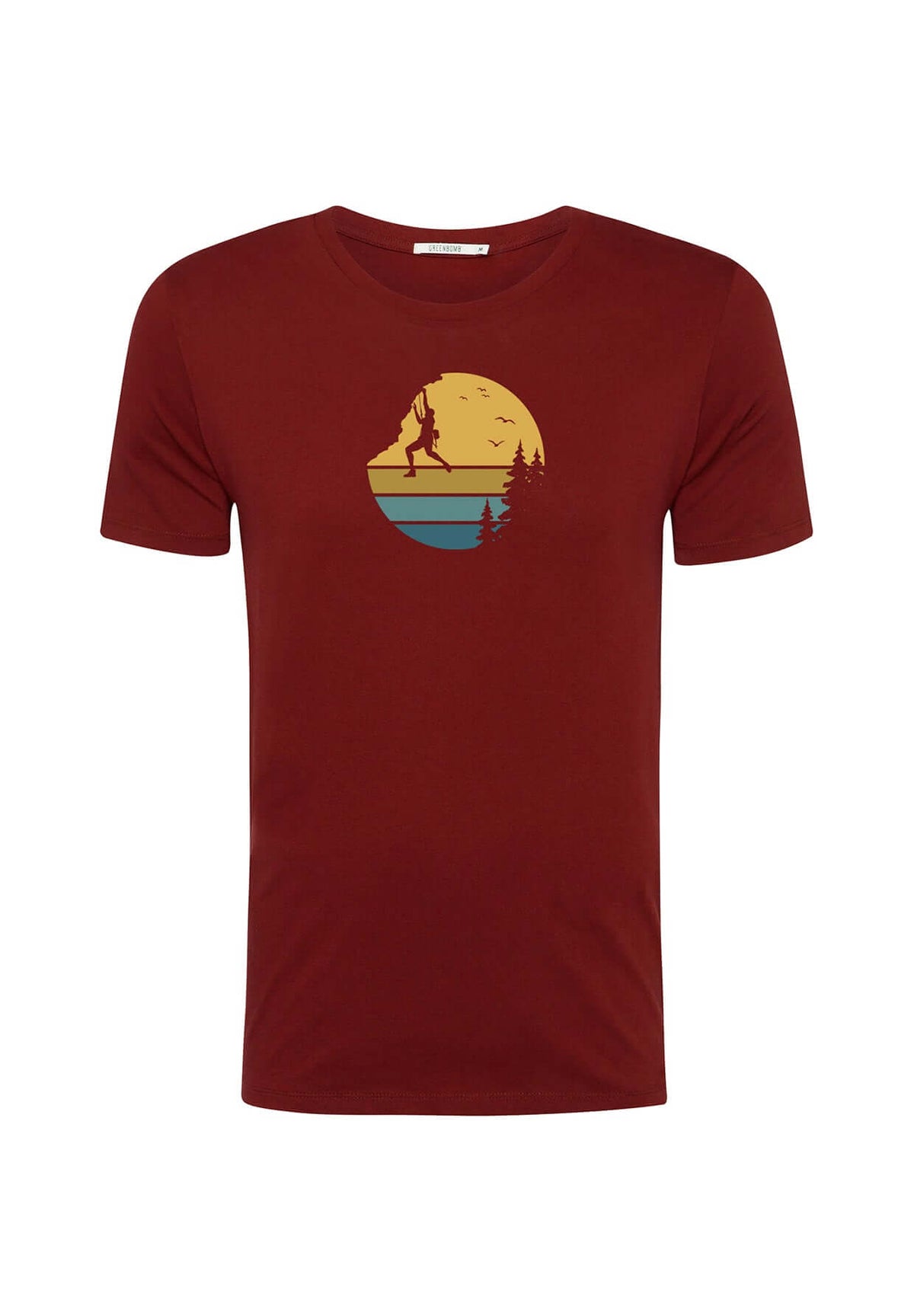Burgundy: Sportliches T-Shirt aus Bio-Baumwolle für Herren [19745]