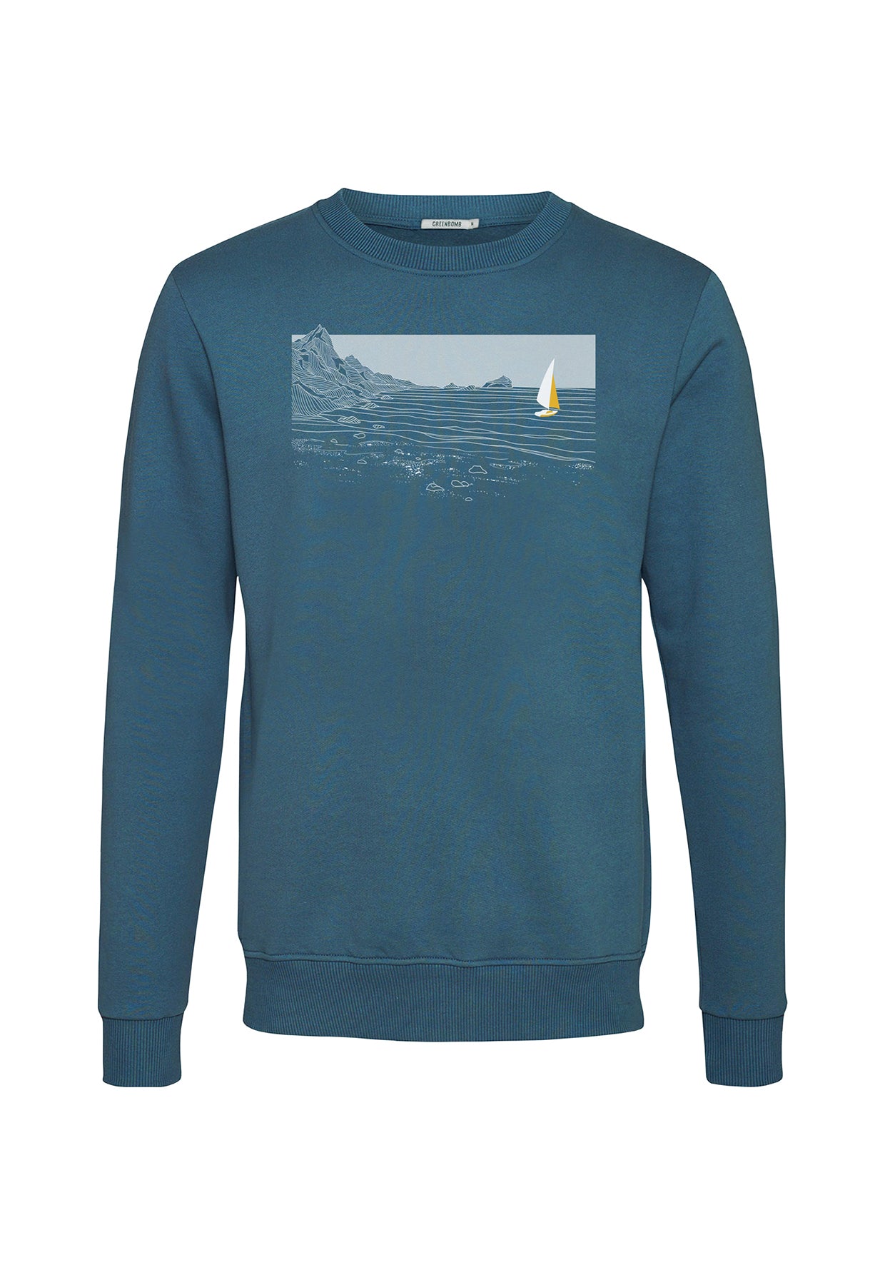Blau:  Gemütliches Sweatshirt aus Bio-Baumwolle für Herren [19767]