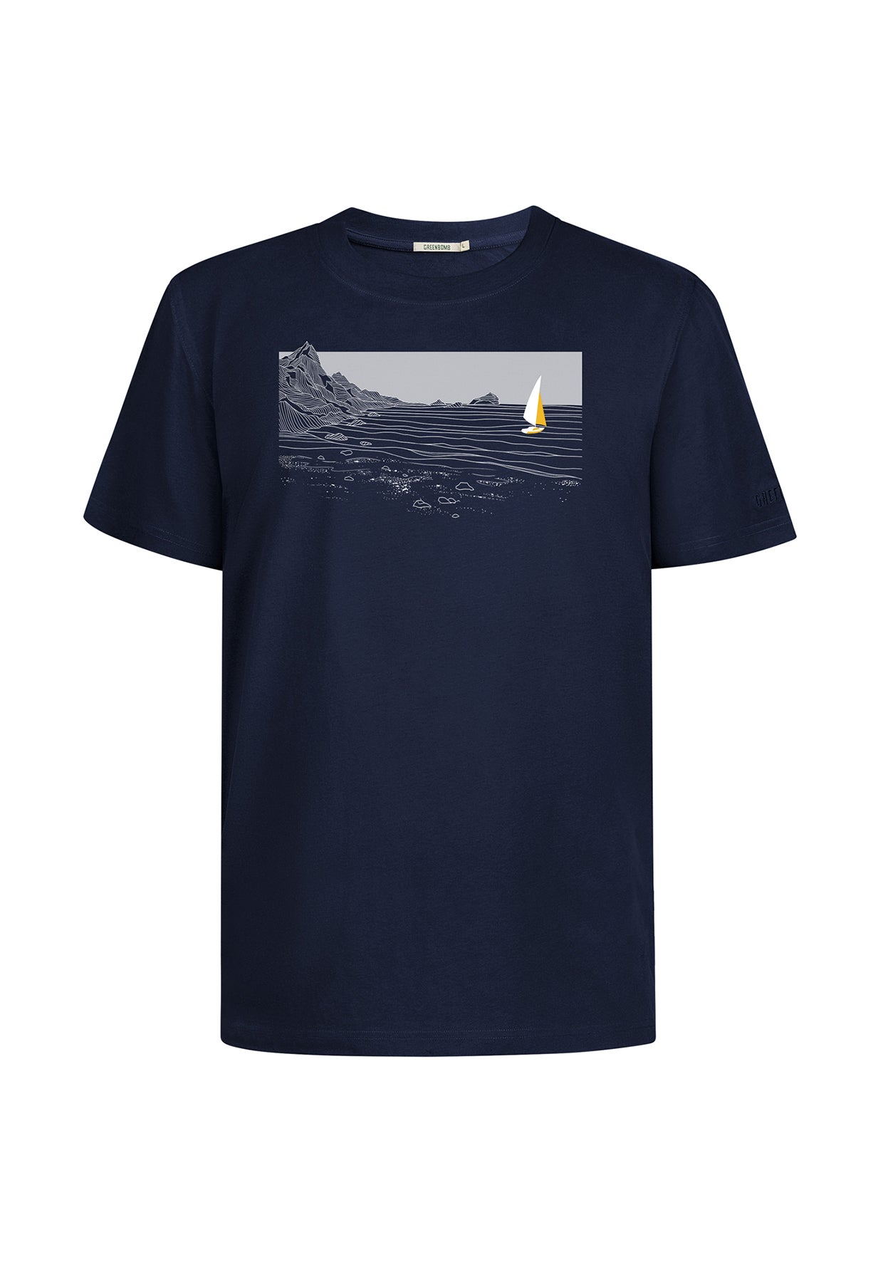 Blau:  Lässiges T-Shirt aus Bio-Baumwolle für Herren [19769]