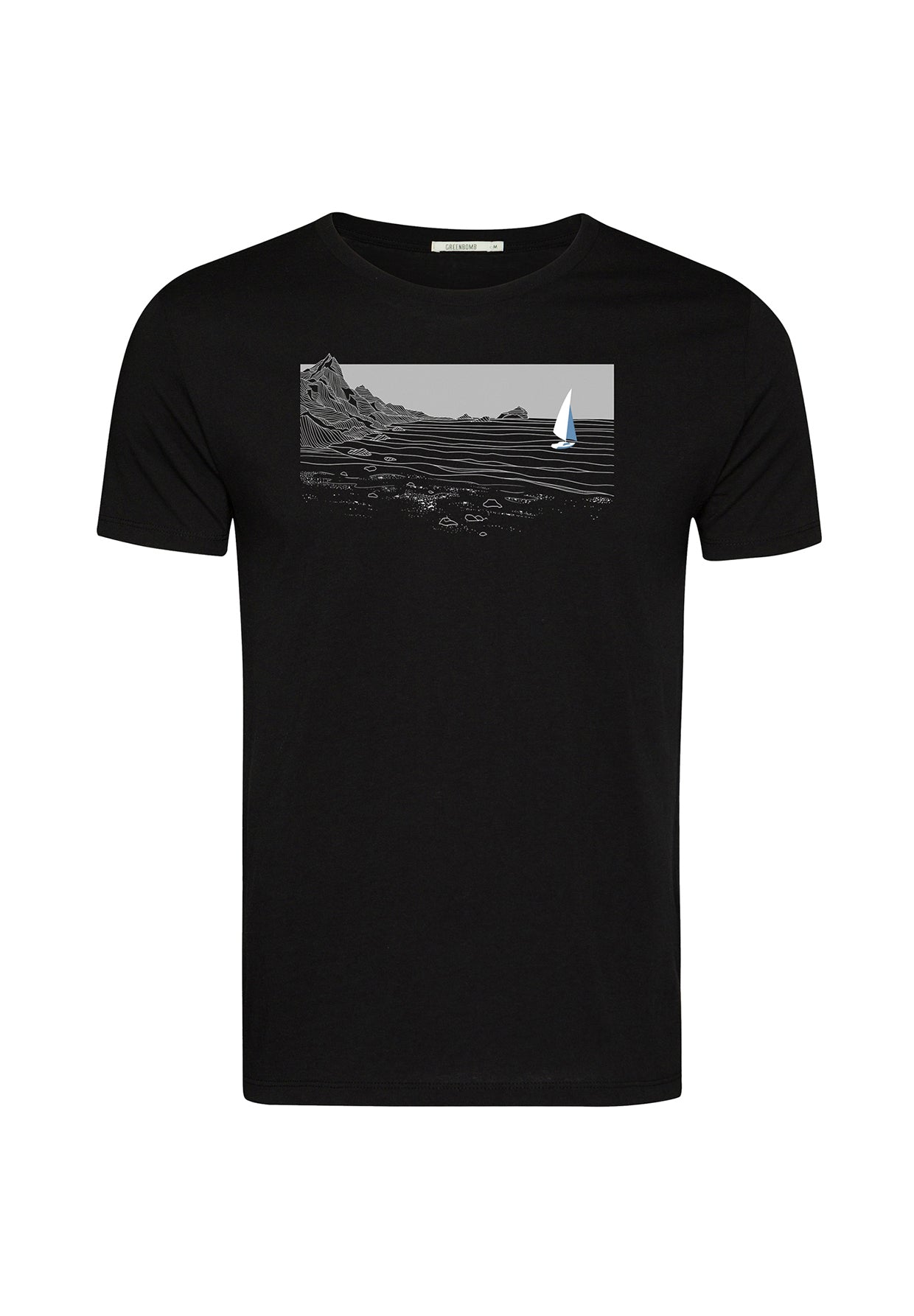 Schwarz:  Sportliches T-Shirt aus Bio-Baumwolle für Herren [19775]