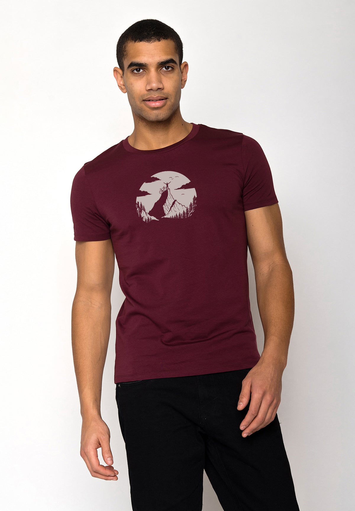 Rot:  Sportliches T-Shirt aus Bio-Baumwolle für Herren [19794]