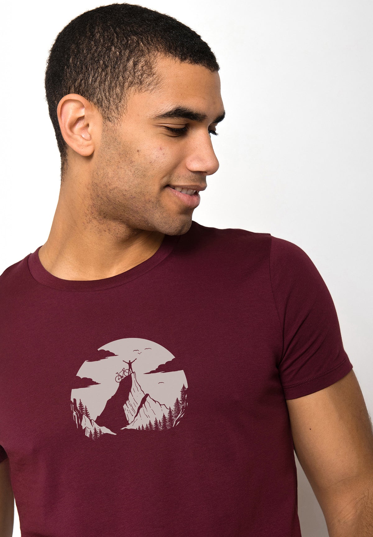 Rot:  Sportliches T-Shirt aus Bio-Baumwolle für Herren [19796]