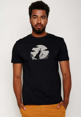 Black: Sportliches T-Shirt aus Bio-Baumwolle für Herren [19800]