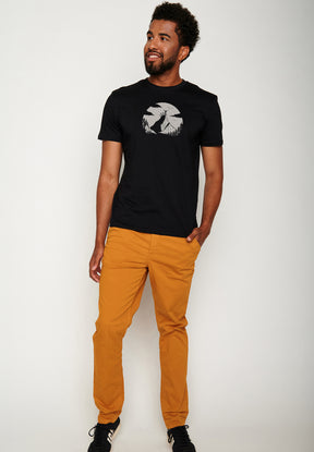 Black: Sportliches T-Shirt aus Bio-Baumwolle für Herren [19801]