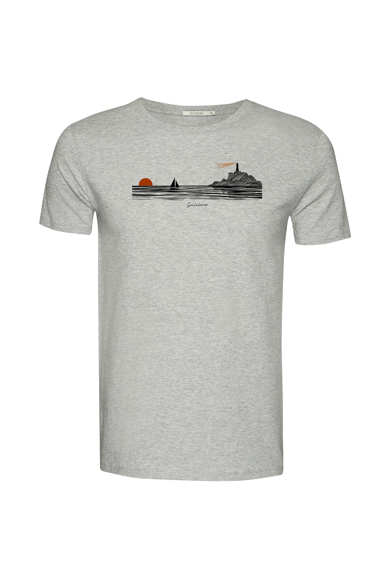 Grau:  Sportliches T-Shirt aus Bio-Baumwolle für Herren [19807]